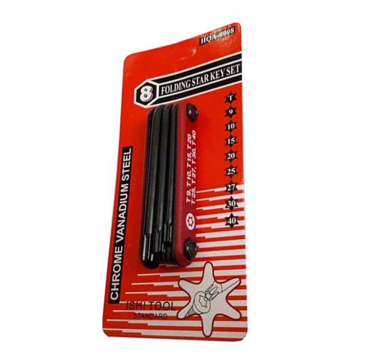 آچار آلن ستاره ای مدل چاقویی 8 عددی ISHI TOOLS اصل ژاپن
