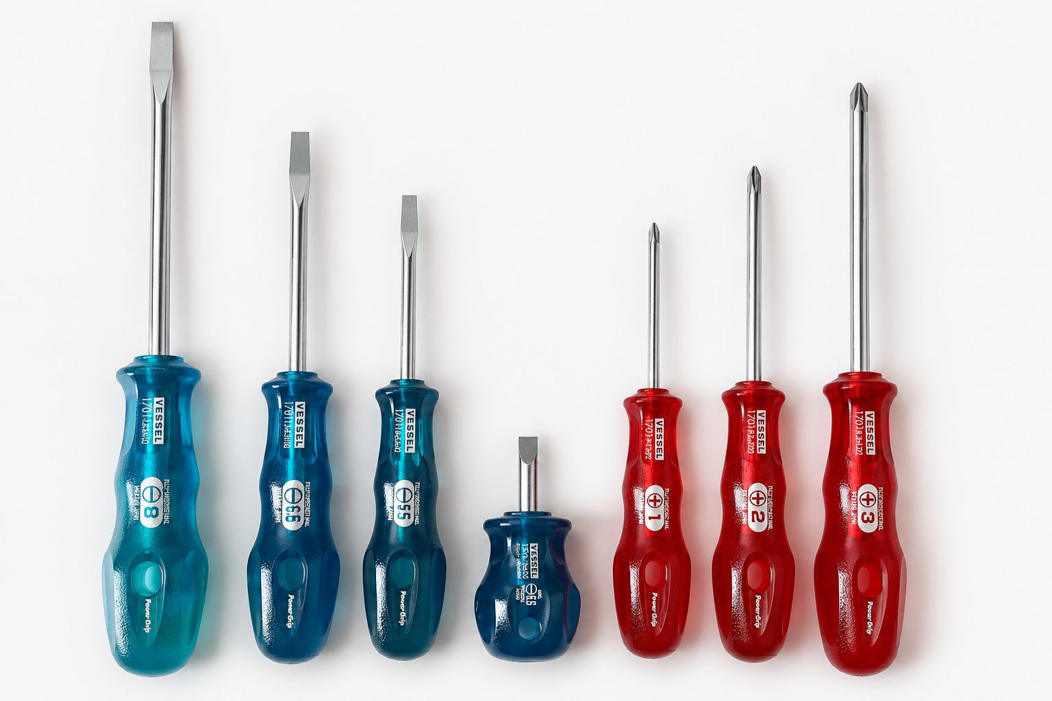 ست پیچ‌گوشتی حرفه‌ای VESSEL ژاپن مدل Power Grip