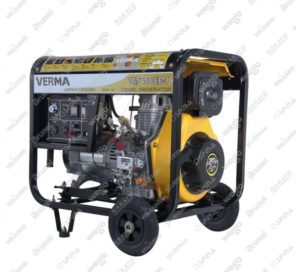 -موتور برق 7 کیلووات دیزلی تکفاز ورما استارتی مدل VM9500EB/1 | دیزل ژنراتور