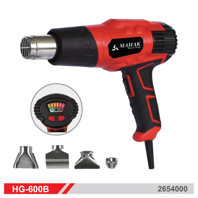 سشوار صنعتى ٢٠٠٠ وات 600 سانتیگراد متغیر با لوازم اضافی محک HG-600B