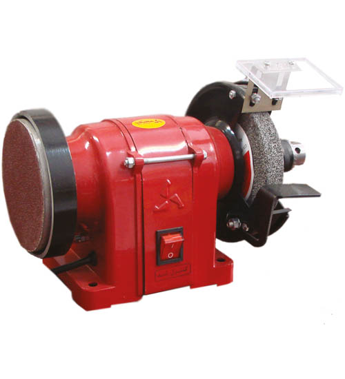 دستگاه سنگ سنباده 125 میلیمتر با سه نظام و صفحه سنباده محک DGD-125/2